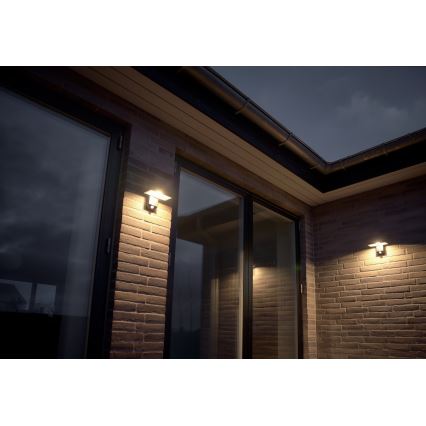 Nordlux - LED Solarna zidna svjetiljka sa senzorom RICA LED/5W/3,7V IP44 2200 mAh uglast