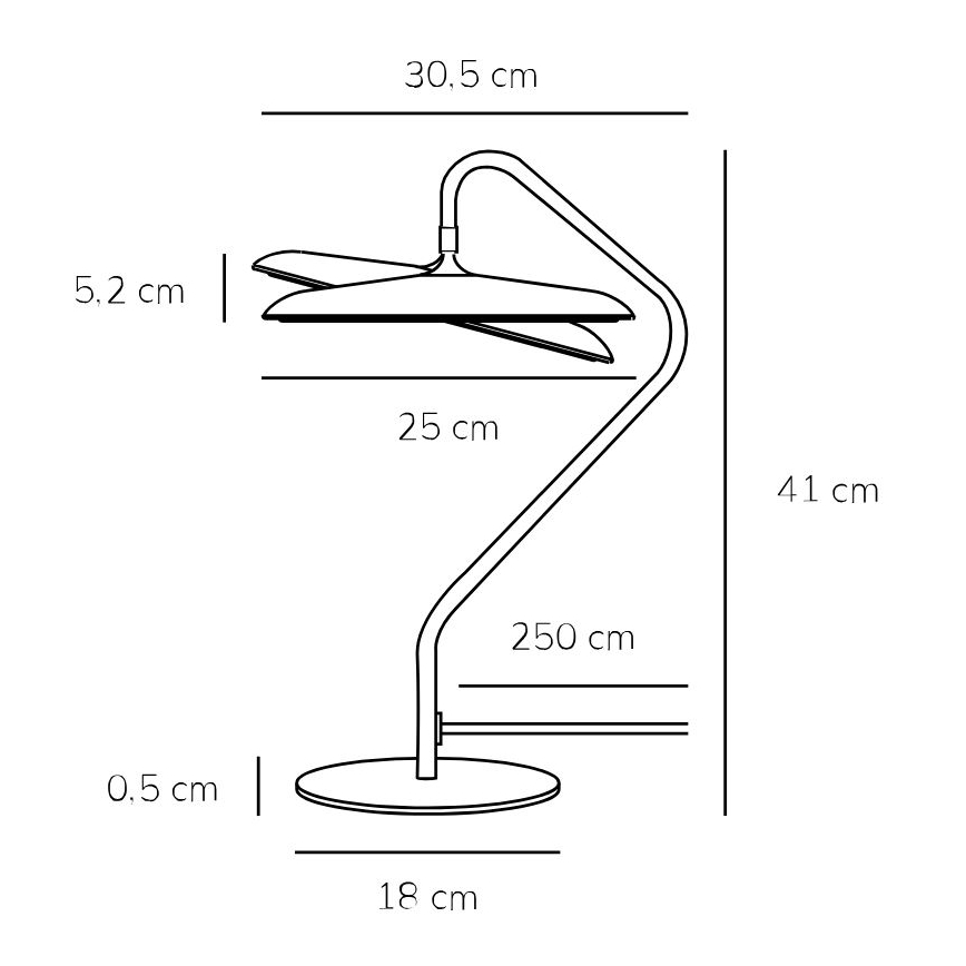 Nordlux - LED stolna lampa ARTIST LED/15W/230V crna