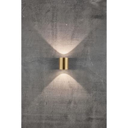 Nordlux - LED vanjska zidna svjetiljka CANTO 2xLED/5,5W/230V IP44 zlatna