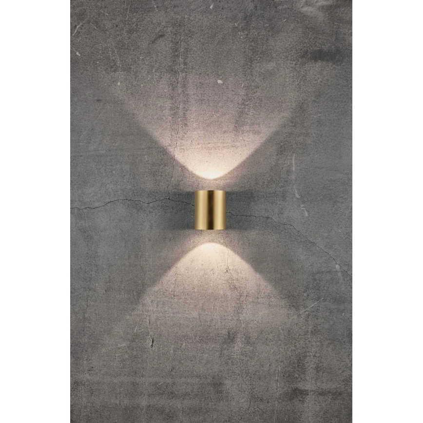 Nordlux - LED vanjska zidna svjetiljka CANTO 2xLED/5,5W/230V IP44 zlatna