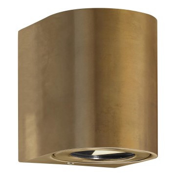 Nordlux - LED vanjska zidna svjetiljka CANTO 2xLED/6W/230V IP44 mesing