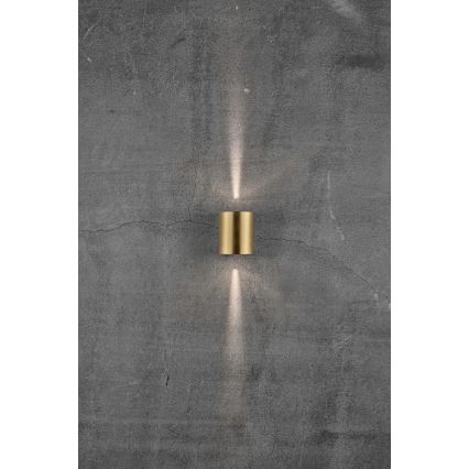 Nordlux - LED vanjska zidna svjetiljka CANTO 2xLED/6W/230V IP44 mesing