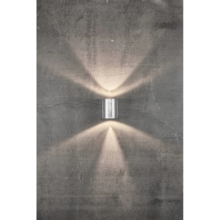 Nordlux - LED vanjska zidna svjetiljka CANTO 2xLED/6W/230V IP44 srebrna