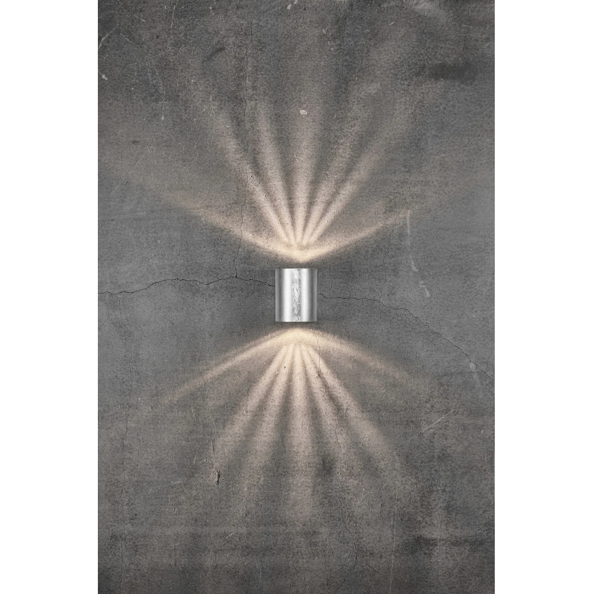 Nordlux - LED vanjska zidna svjetiljka CANTO 2xLED/6W/230V IP44 srebrna