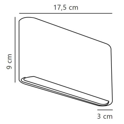 Nordlux - LED Vanjska zidna svjetiljka KINVER LED/8,5W/230V IP54 crna
