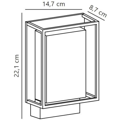 Nordlux - LED Vanjska zidna svjetiljka NESTOR LED/8W/230V IP44
