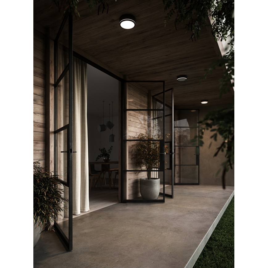 Nordlux - LED vanjsko zidno svjetlo s prigušivanjem AVA SMART LED/9,5W/230V 2700K IP54 crna