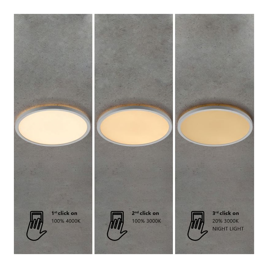 Nordlux - prigušivo LED stropno svjetlo za kupaonicu OJA LED/19W/230V 3000/4000K IP54 Ø 43 cm