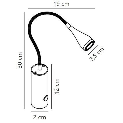 Nordlux - LED Zidna reflektorska svjetiljka MENTO LED/3W/230V bijela