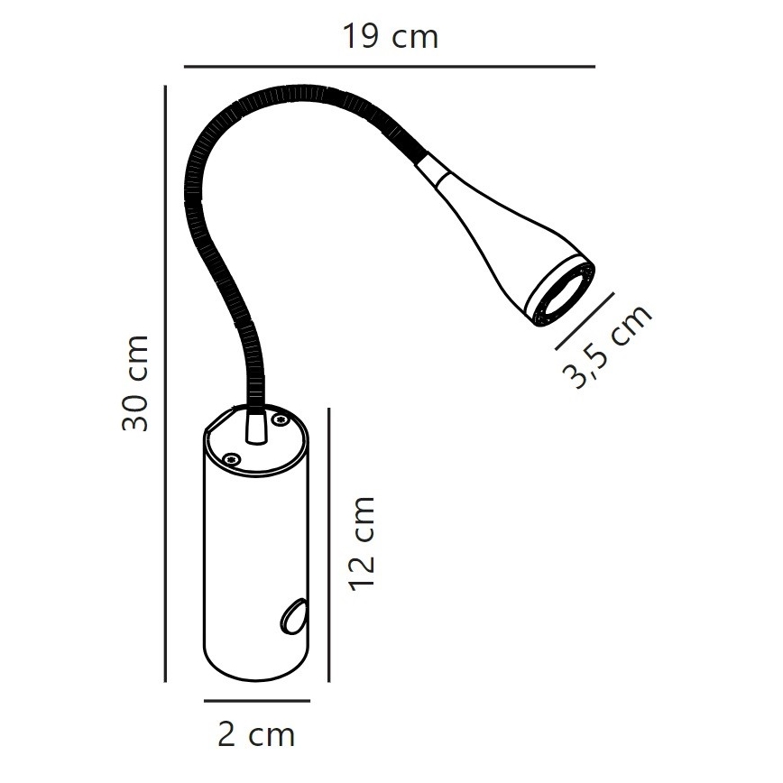 Nordlux - LED Zidna reflektorska svjetiljka MENTO LED/3W/230V bijela