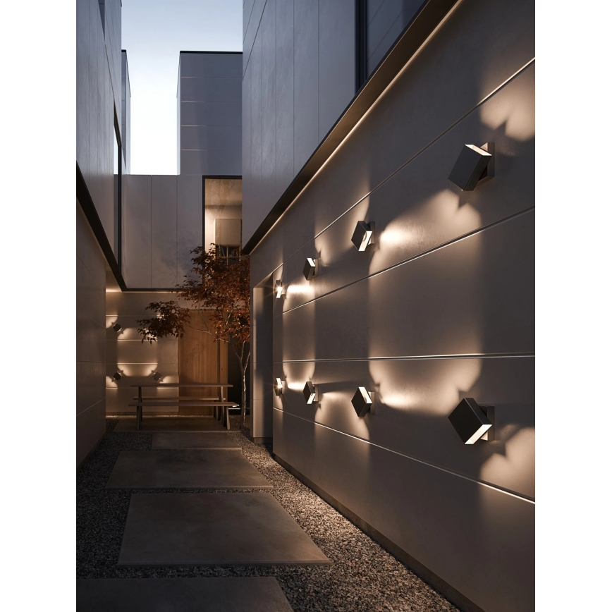 Nordlux - LED prigušivo vanjsko zidno svjetlo TURN LED/13,8W/230V IP54 crno