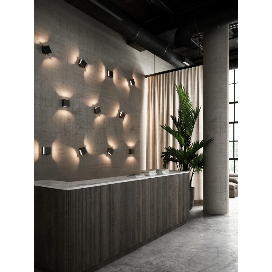 Nordlux - LED prigušivo vanjsko zidno svjetlo TURN LED/13,8W/230V IP54 crno