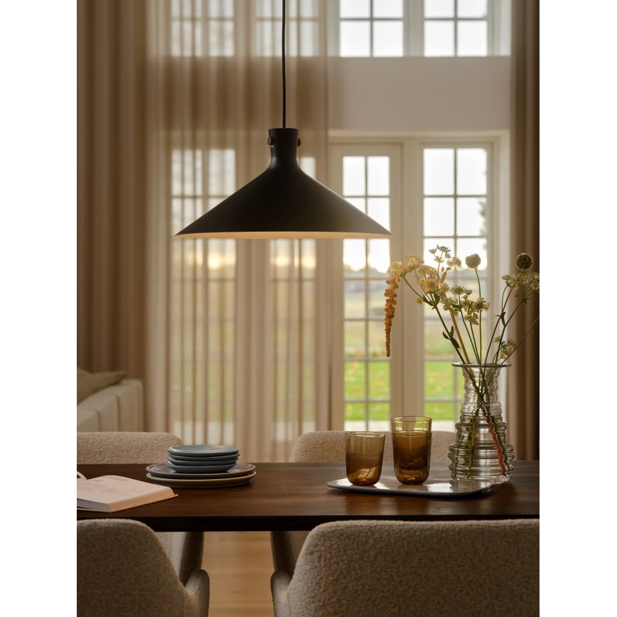 Nordlux - Luster DORINA na sajli 1xE27/60W/230V crna, promjer 45 cm