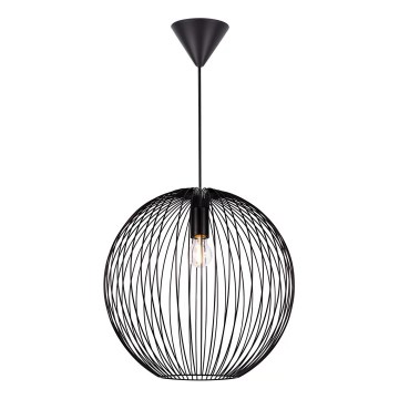 Nordlux - Luster na kabelu BERONI 1xE27/60W/230V crna