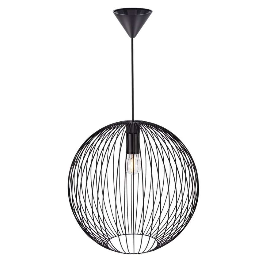 Nordlux - Luster na kabelu BERONI 1xE27/60W/230V crna