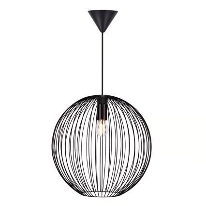 Nordlux - Luster na kabelu BERONI 1xE27/60W/230V crna