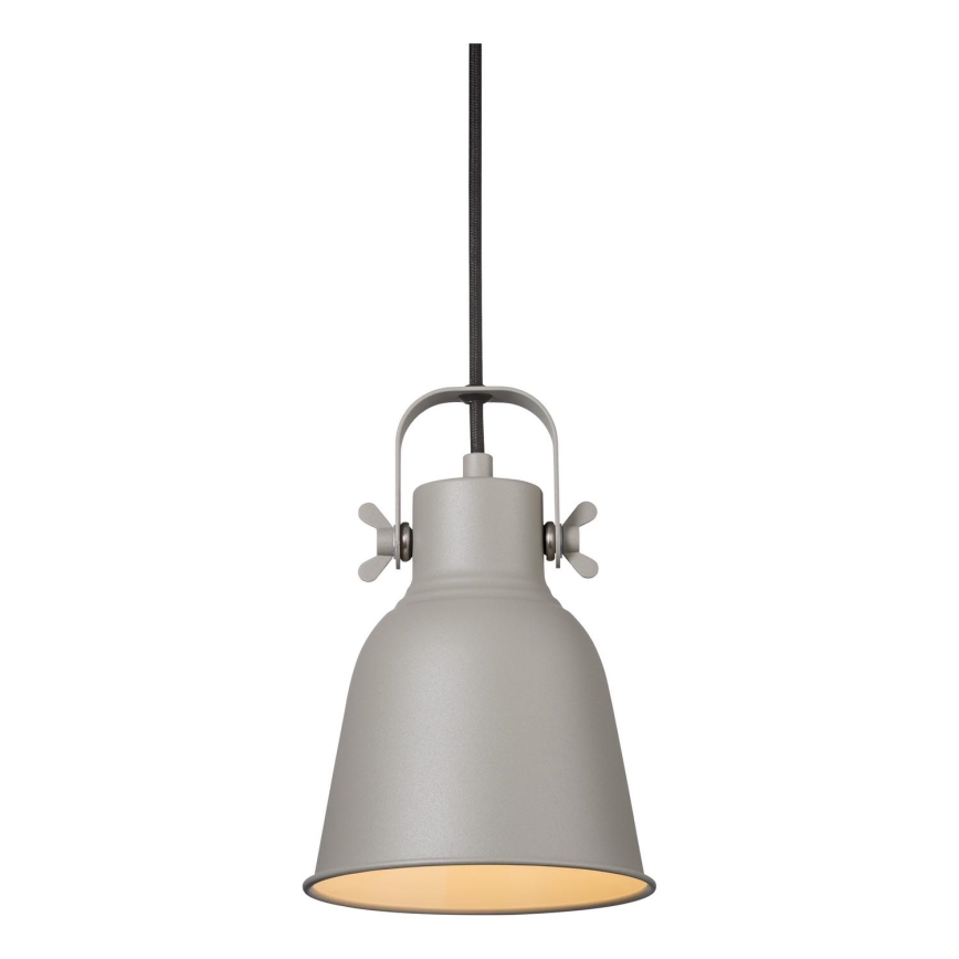 Nordlux - Luster na sajli ADRIAN 1xE27/25W/230V pr. 16 cm siva