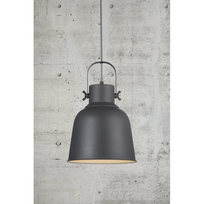 Nordlux - Luster na sajli ADRIAN 1xE27/40W/230V pr. 25 cm antracit