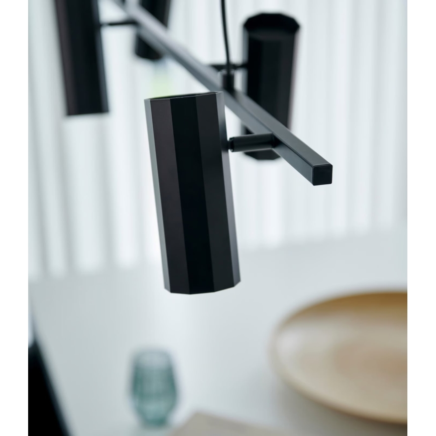 Nordlux - Luster na sajli ALANIS 4xGU10/15W/230V crna