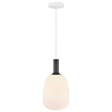Nordlux - Luster na sajli ALTON 1xE27/60W/230V bijela/crna/mesing