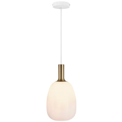 Nordlux - Luster na sajli ALTON 1xE27/60W/230V bijela/crna/mesing