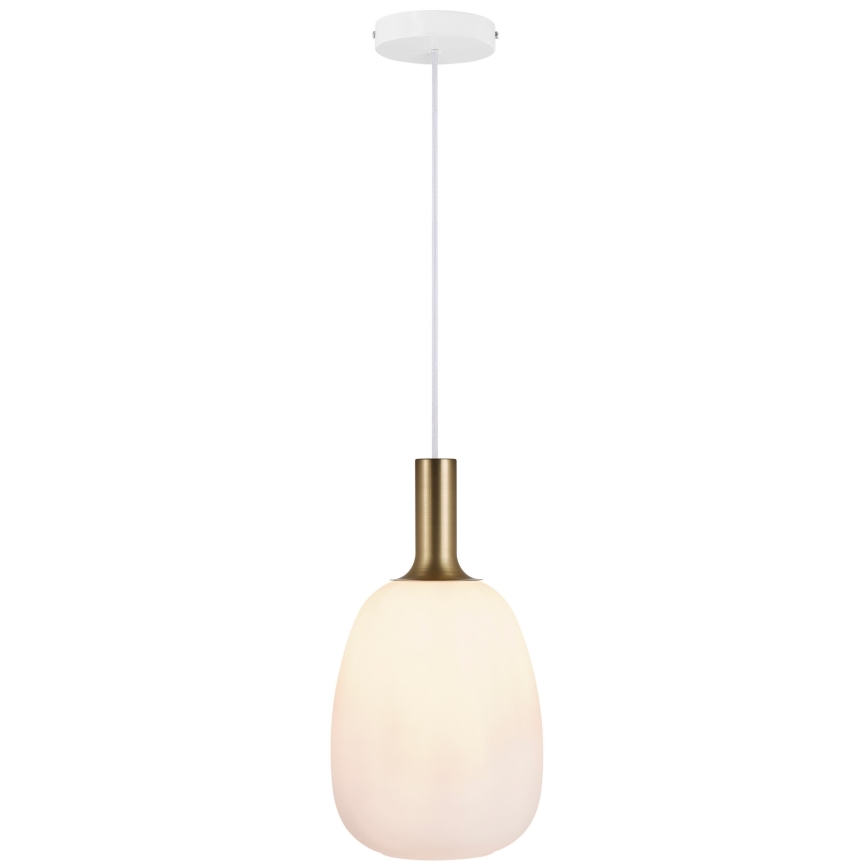 Nordlux - Luster na sajli ALTON 1xE27/60W/230V bijela/crna/mesing