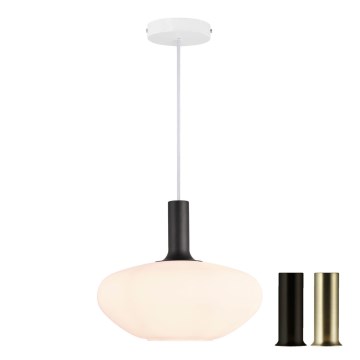 Nordlux - Luster na sajli ALTON 1xE27/60W/230V bijela/crna/mesing