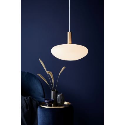 Nordlux - Luster na sajli ALTON 1xE27/60W/230V bijela/crna/mesing
