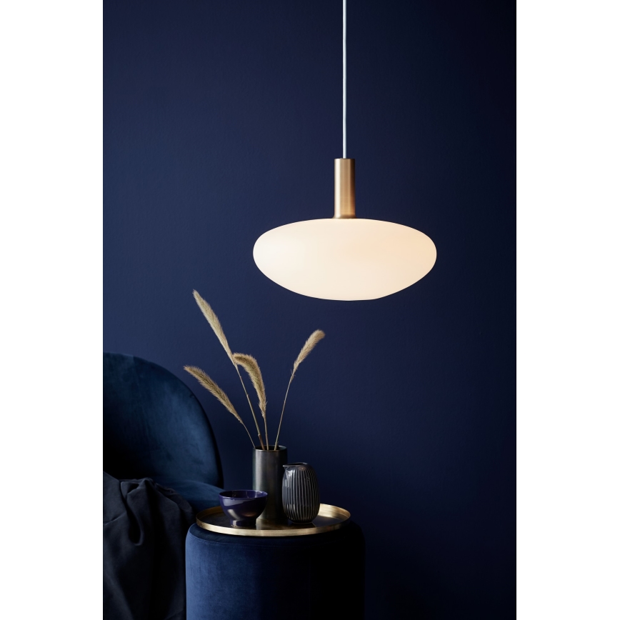 Nordlux - Luster na sajli ALTON 1xE27/60W/230V bijela/crna/mesing