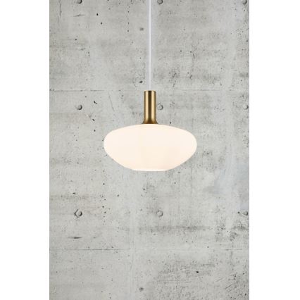 Nordlux - Luster na sajli ALTON 1xE27/60W/230V bijela/crna/mesing