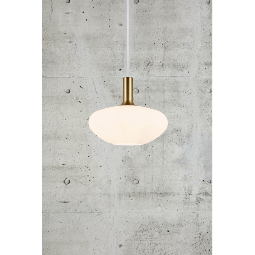 Nordlux - Luster na sajli ALTON 1xE27/60W/230V bijela/crna/mesing