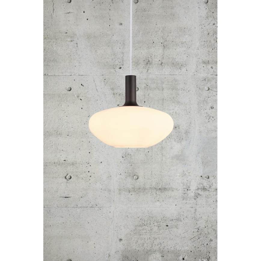 Nordlux - Luster na sajli ALTON 1xE27/60W/230V bijela/crna/mesing