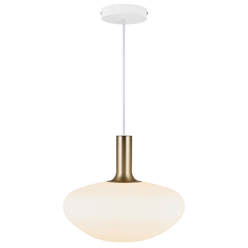 Nordlux - Luster na sajli ALTON 1xE27/60W/230V bijela/crna/mesing