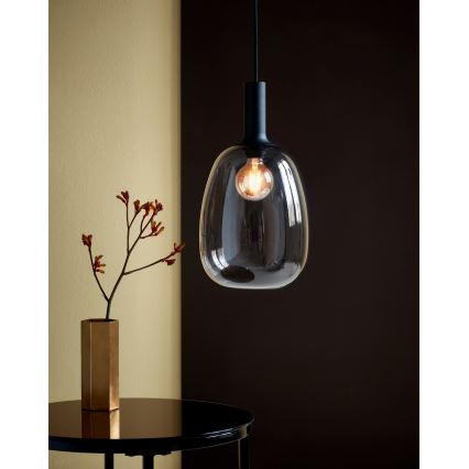 Nordlux - Luster na sajli ALTON 1xE27/60W/230V crna