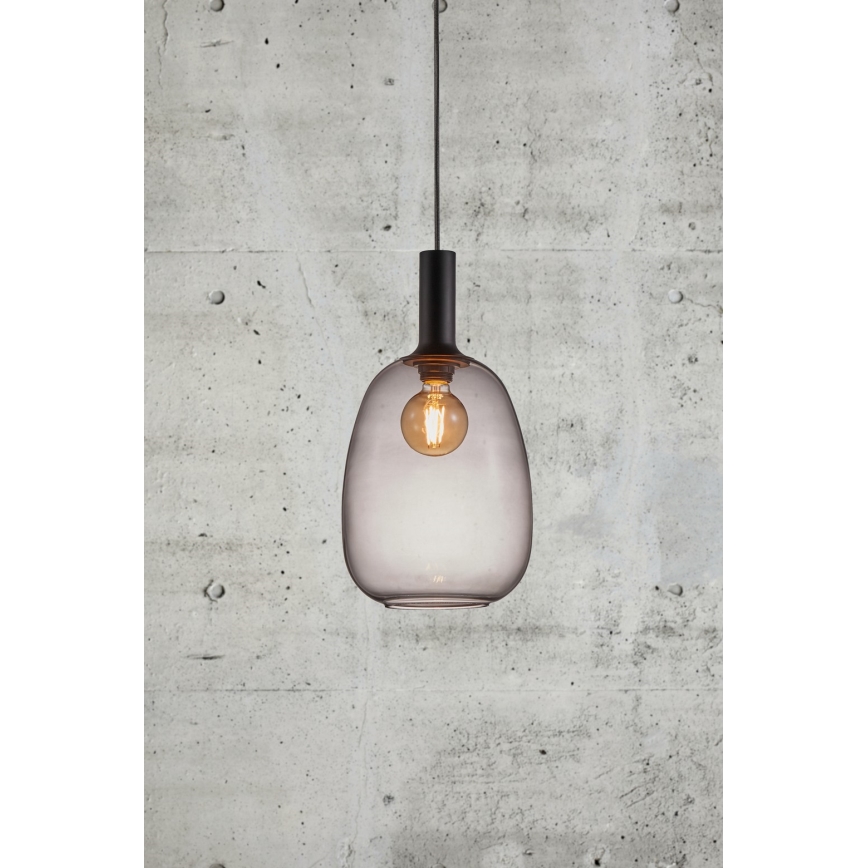 Nordlux - Luster na sajli ALTON 1xE27/60W/230V crna