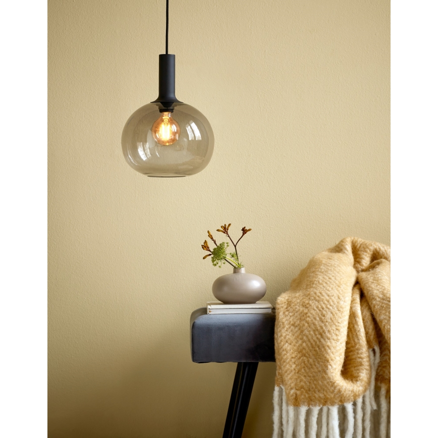 Nordlux - Luster na sajli ALTON 1xE27/60W/230V crna