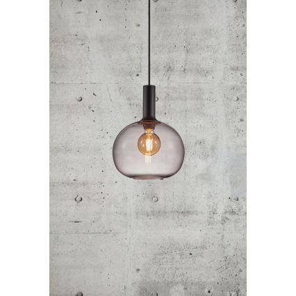 Nordlux - Luster na sajli ALTON 1xE27/60W/230V crna