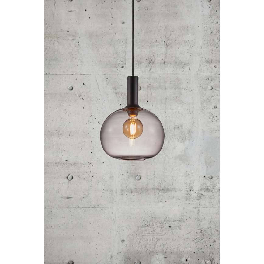 Nordlux - Luster na sajli ALTON 1xE27/60W/230V crna