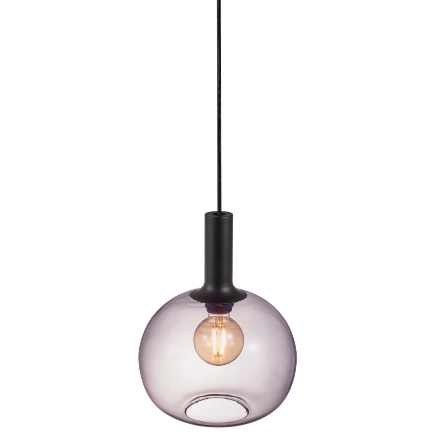 Nordlux - Luster na sajli ALTON 1xE27/60W/230V crna