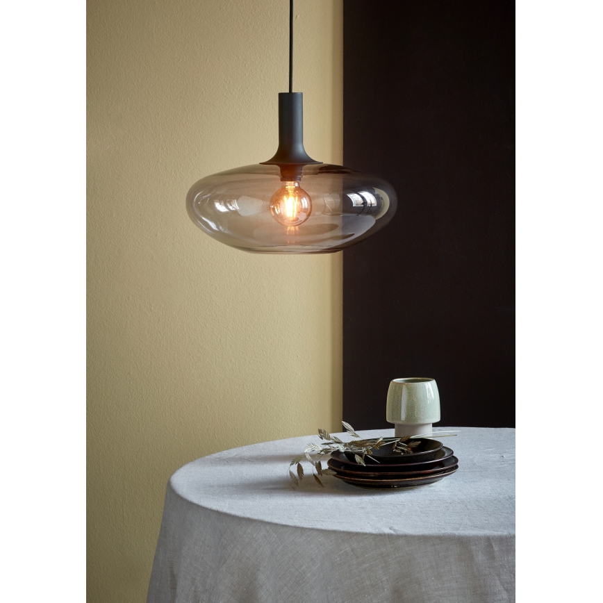 Nordlux - Luster na sajli ALTON 1xE27/60W/230V crna