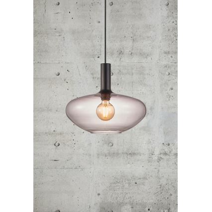Nordlux - Luster na sajli ALTON 1xE27/60W/230V crna