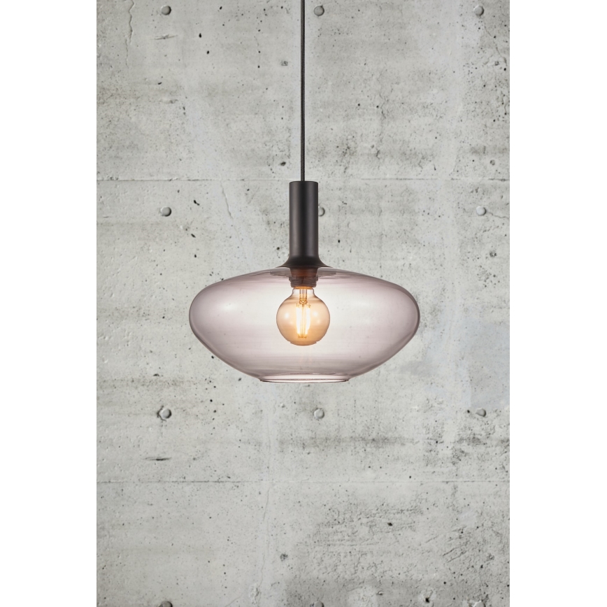 Nordlux - Luster na sajli ALTON 1xE27/60W/230V crna