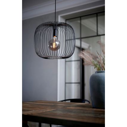 Nordlux - Luster na sajli BERONI 1xE27/60W/230V crna pr. 40 cm