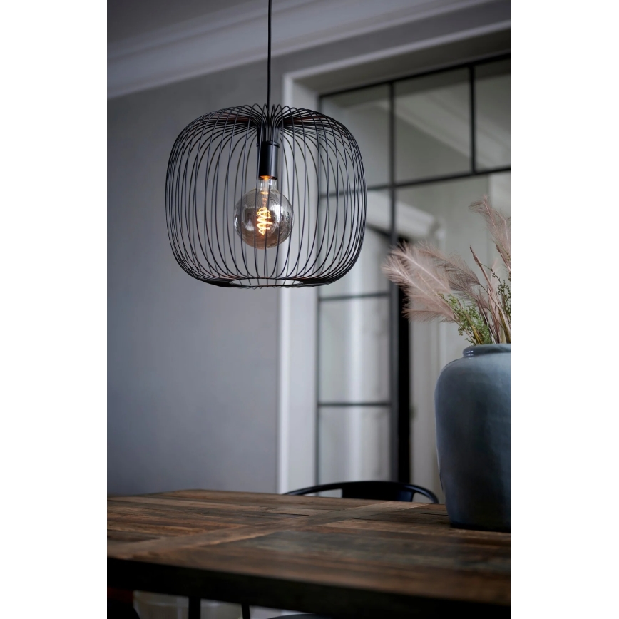 Nordlux - Luster na sajli BERONI 1xE27/60W/230V crna pr. 40 cm
