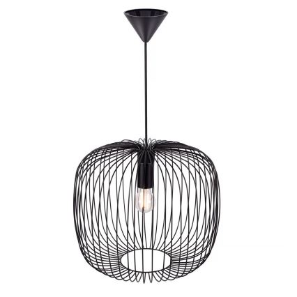 Nordlux - Luster na sajli BERONI 1xE27/60W/230V crna pr. 40 cm