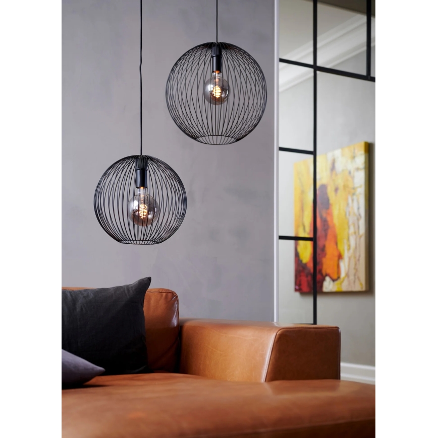 Nordlux - Luster na sajli BERONI 1xE27/60W/230V crni