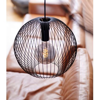 Nordlux - Luster na sajli BERONI 1xE27/60W/230V crni