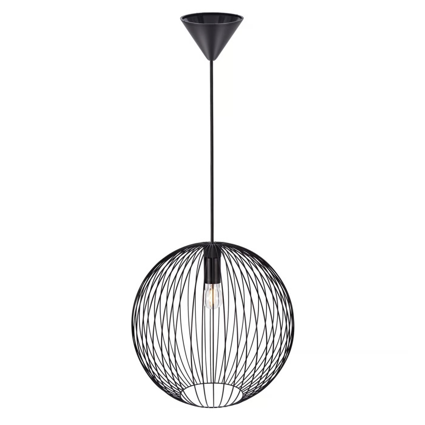 Nordlux - Luster na sajli BERONI 1xE27/60W/230V crni