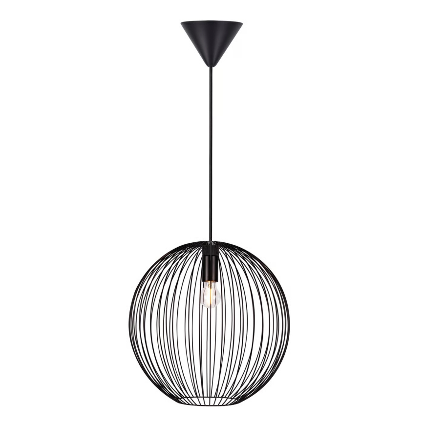 Nordlux - Luster na sajli BERONI 1xE27/60W/230V crni