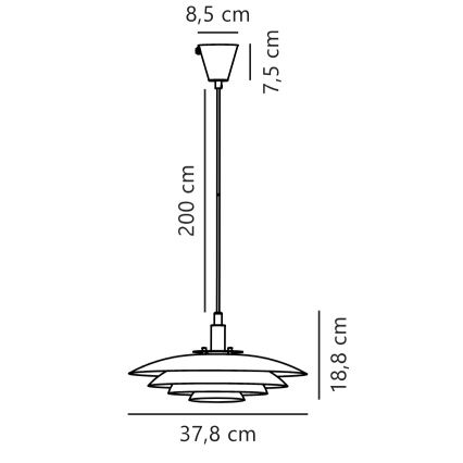 Nordlux - Luster na sajli BRETAGNE 1xG9/25W/230V antracit